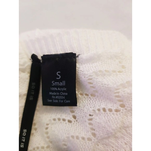 Love By Design Womens Sweater Open Cardigan Shrug Size Small White So It Is - Picture 7 of 12